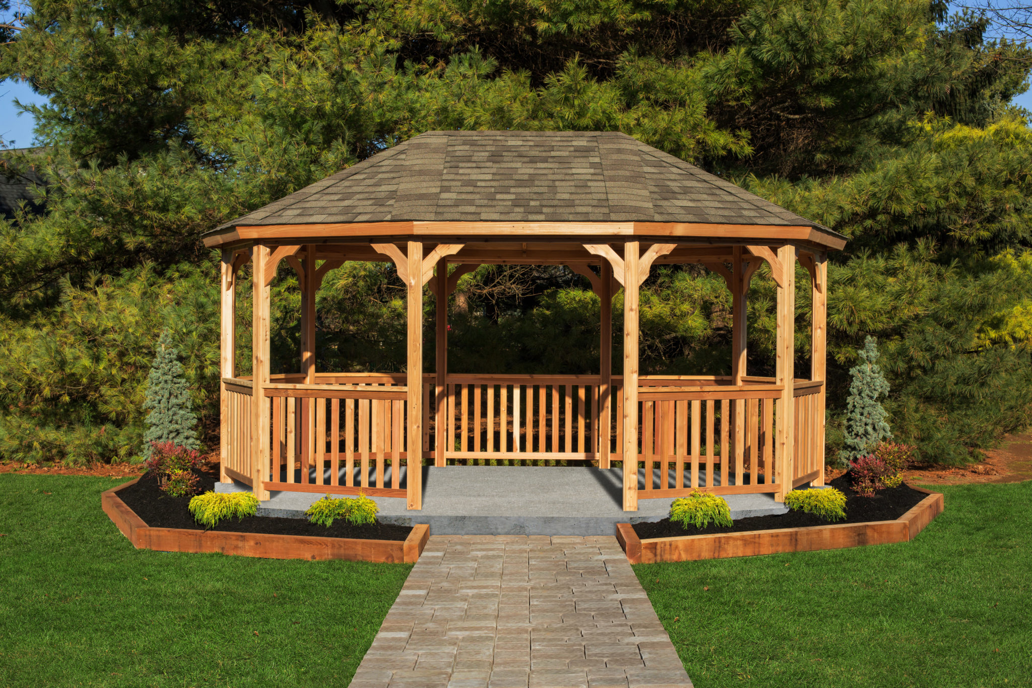 Large Wooden Gazebo Kits - Amish-Made by YardCraft