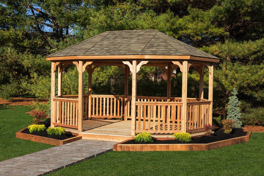 Large Wooden Gazebo Kits Amish Made By YardCraft