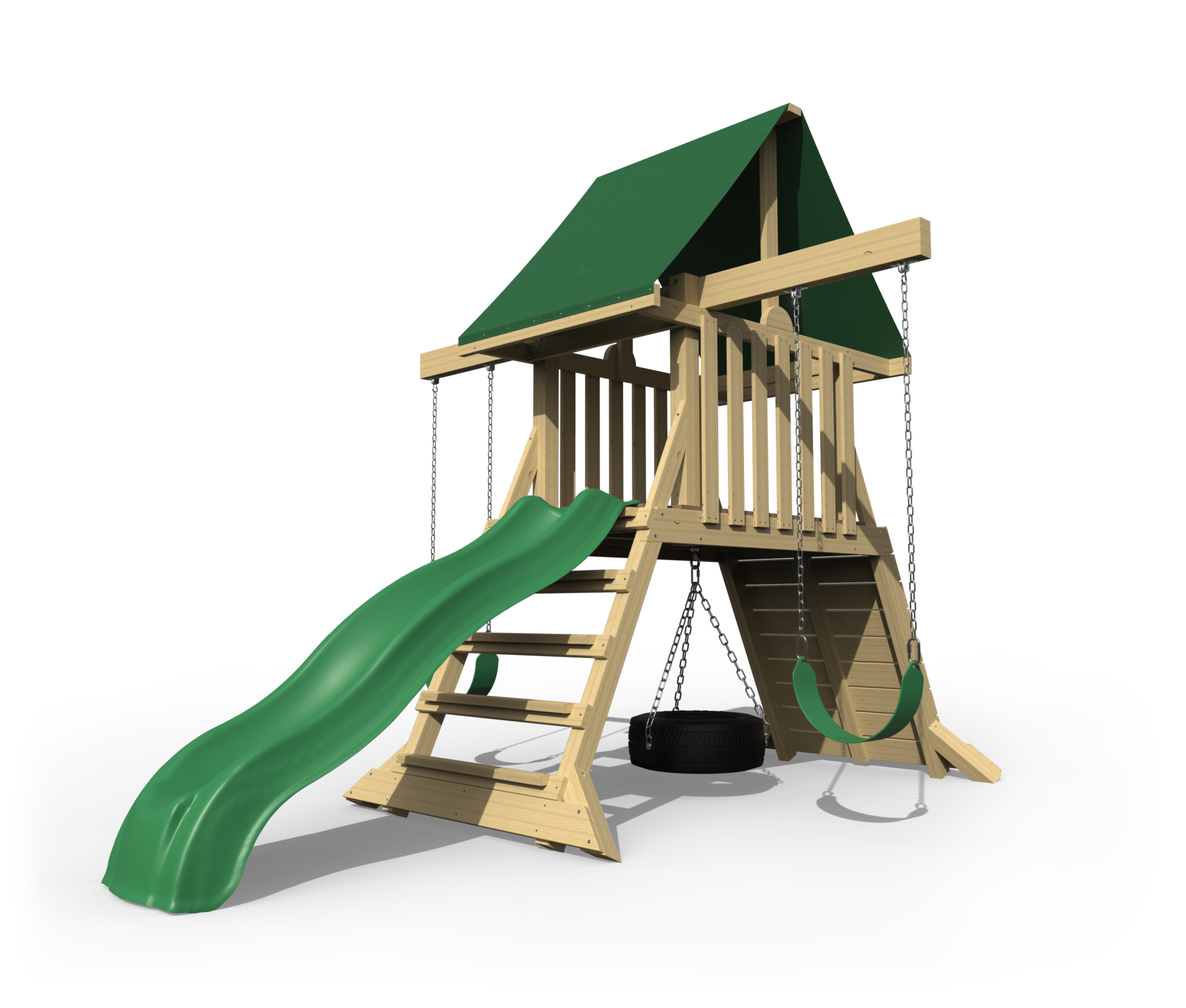 Cliff Climb Compact Wooden Backyard Playset YardCraft   Summit Unstained 2048x1741 