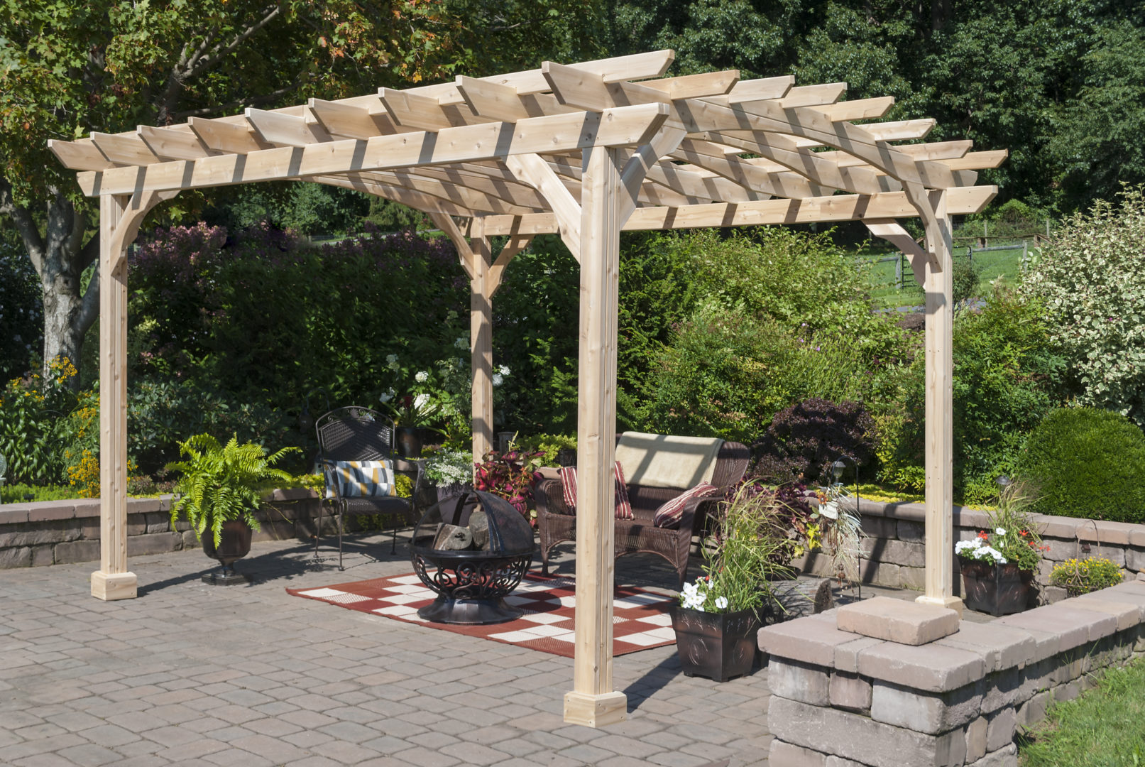 10x12 DIY Cedar Pergola Kit - Includes Curbside Delivery - YardCraft