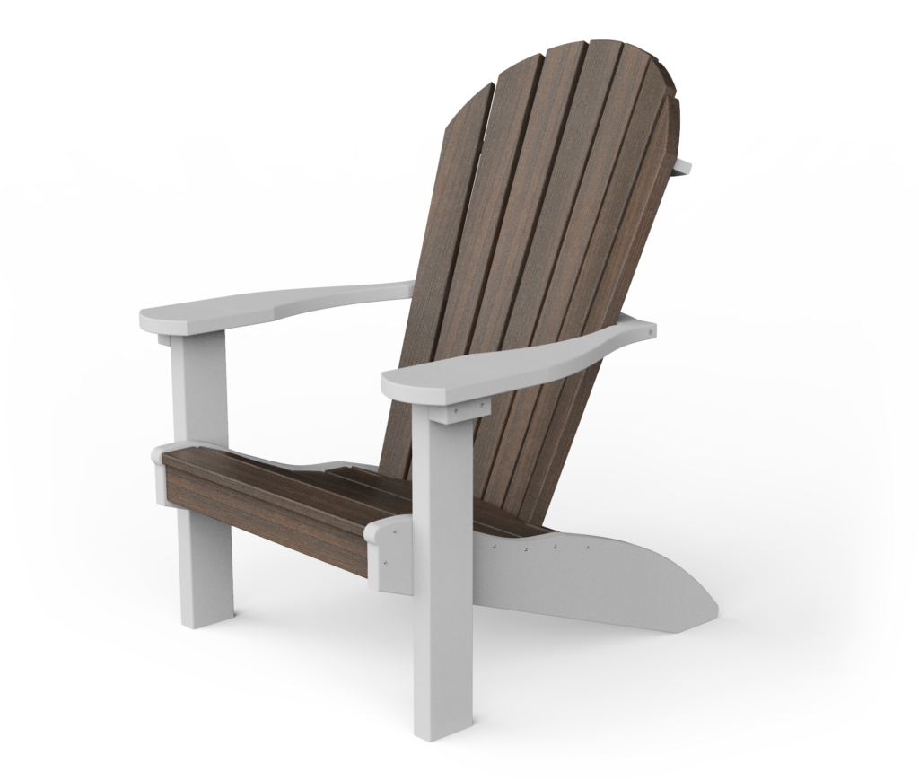 Browse Our Quality Poly Adirondack Furniture YardCraft   Brazilian Walnut White 1024x870 