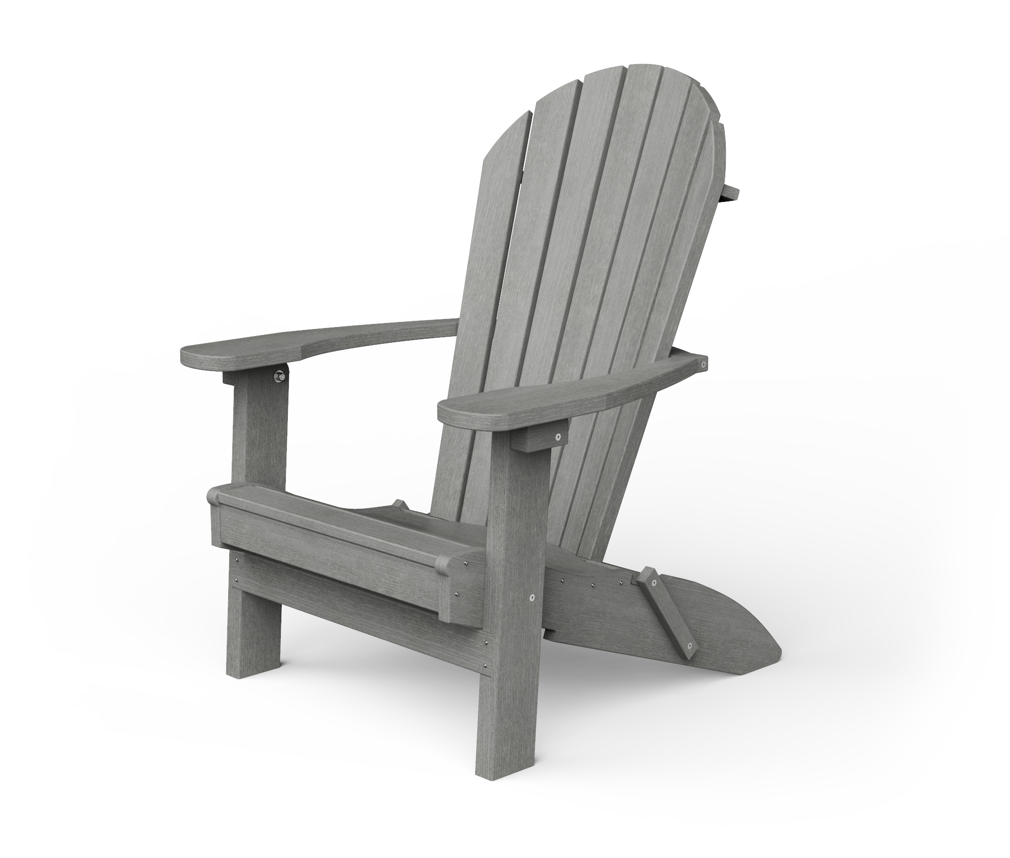 Poly Adirondack Folding Chair Wood Grain Series Yardcraft