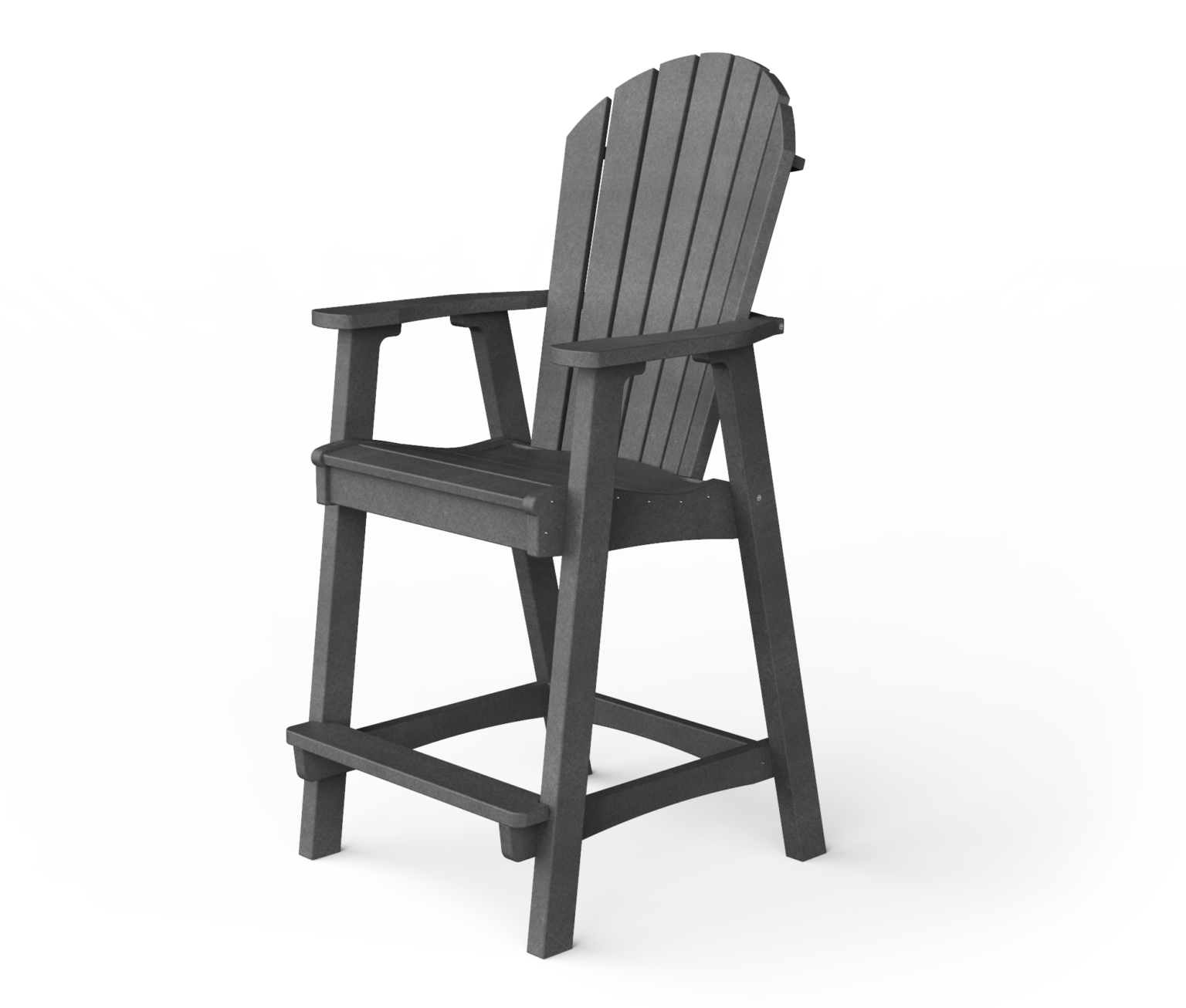 Poly Adirondack Bar Chair YardCraft Handcrafted Poly Patio Furniture