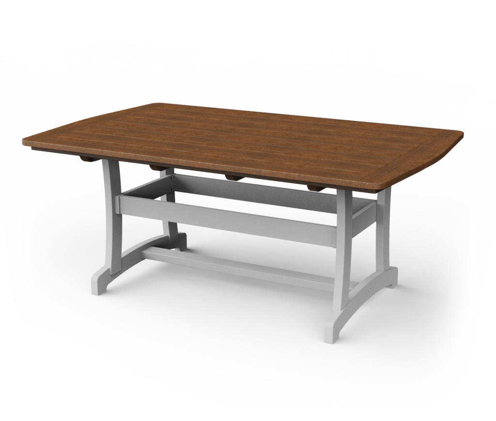 Poly Wood Grain Dining Table YardCraft   Mahogany White 6 1024x870 